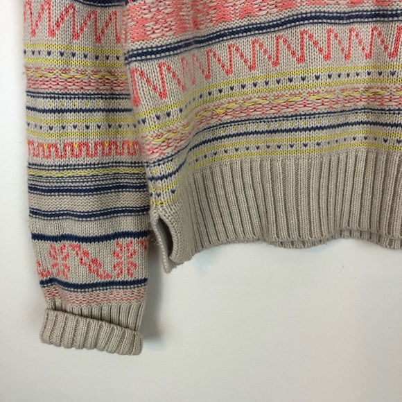 Anthropologie Fiets Voor 2 Orange Mott Sweater NWT - Picture 4 of 5